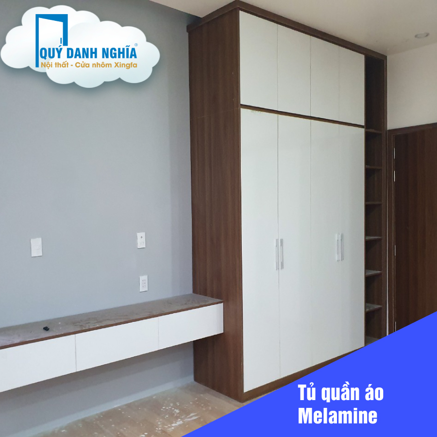 Tủ Quần Ao Mdf Phủ Melamine Canh Mở