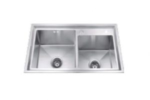 Chau rua bat Inox ho lech vuong co bac