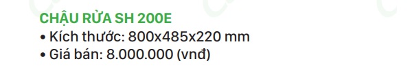 Thong so chau rua SH 200E