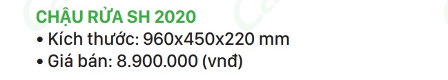 Thong so chau rua SH 2020