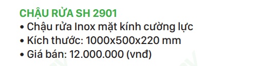 Thong so chau rua SH 2901