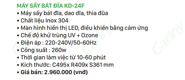 Thong so may say bat dia KD-24F