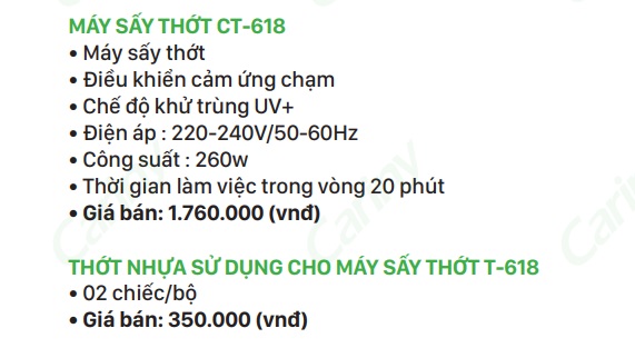 Thong so may say thot CT-618