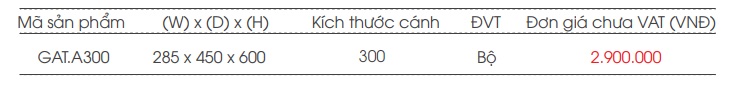 thong so thung gao inox am tu GATA